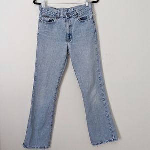 Vintage Y2K Calvin Klein Flare Stonewash Distressed Jeans Womens Sz 28” Waist